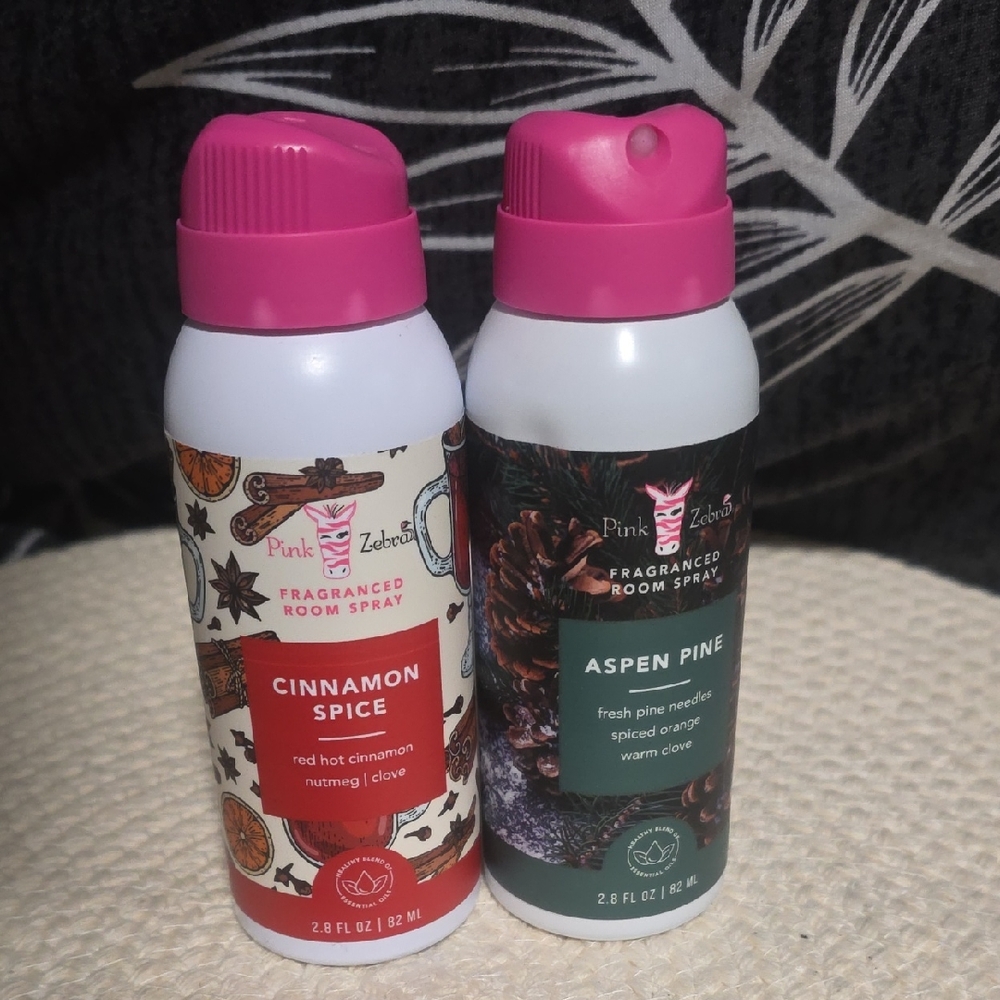 Pink Zebra Cinnamon Spice and Aspen Pine Room Sprays